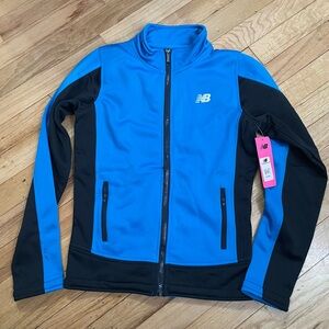 NEW kids New Balance blue black track zip up jacket size 14/16- NWT